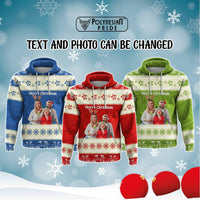 Custom Photo Polynesia Hoodie Xmas Vibes Polynesian Pattern