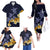 Hawaii Family Matching Outfits Yellow Turtle Polynesian Tribal Off Shoulder Long Sleeve Dress And Shirt Family Set Clothes - Polynesian Pride