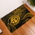 Polynesian Pride Guam With Polynesian Tribal Tattoo and Coat of Arms Door Mat Gold Version LT9 Gold - Polynesian Pride