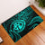 Polynesian Pride Guam With Polynesian Tribal Tattoo and Coat of Arms Door Mat Turquoise Version LT9 turquoise - Polynesian Pride