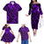 Polynesian Family Matching Outfits Hawaii Turtle Pineapple Red Off Shoulder Long Sleeve Dress And Shirt Family Set Clothes - Polynesian Pride