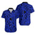 Polynesian Matching Dress and Hawaiian Shirt Tattoo Plumeria Blue LT14 - Polynesian Pride