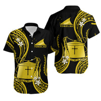 Tokelau Matching Dress and Hawaiian Shirt Tokelauan Tatau with Badge Yellow LT14 - Polynesian Pride