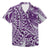 Purple Polynesian Tribal Family Matching Outfits Polynesian Off Shoulder Long Sleeve Dress And Shirt Family Set LT9 - Polynesian Pride