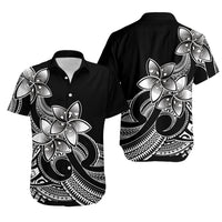 Polynesian Couple Outfits Plumeria Flowers Puletasi Dress and Hawaiian Shirt Polynesian Tribal White Vibe LT9 - Polynesian Pride