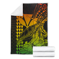 Hawaii Sea Turtle Blanket Polynesia Kakau with Kanaka Maoli Reggae LT9 - Polynesian Pride