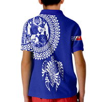 Tonga Polo Shirt KID Tongan Blue Turtle - RLT7 - Polynesian Pride