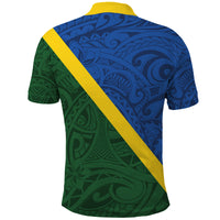 Solomon Islands Polynesian Tribal Flag Style Polo Shirt LT03