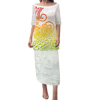 Polynesian Tribal Tattoo Retro Puletasi Dress Gradient 02 Screen Color LT9 - Polynesian Pride