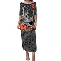 Hawaii Shark Tattoo Puletasi Dress Polynesian Vintage Vibes LT9 - Polynesian Pride