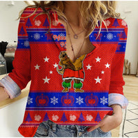 Samoa Christmas -Maunia Le Kilisimasi Santa Polynesia Tatoo Women Casual Shirt - LT2 - Polynesian Pride