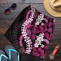 Akala Aloha Hawaii Lei Shorts for Men Tropical Flowers Elegant Vibe LT14 Pink - Polynesian Pride
