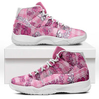 Alaka Aloha Hawaii Sneakers J11 Plumeria Lei With Palaka Motif LT14 Pink - Polynesian Pride