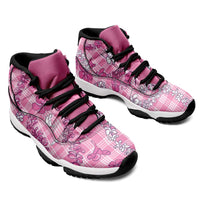 Alaka Aloha Hawaii Sneakers J11 Plumeria Lei With Palaka Motif LT14 - Polynesian Pride