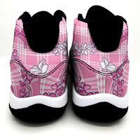 Alaka Aloha Hawaii Sneakers J11 Plumeria Lei With Palaka Motif LT14 - Polynesian Pride