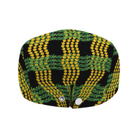 Aloha Hawaii Ilima Maile Lei Jeff Hat Palaka Inspired Hawaiian-plaid Black