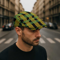 Aloha Hawaii Ilima Maile Lei Jeff Hat Palaka Inspired Hawaiian-plaid Black