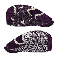 Aloha Hawaii Kalo Pikake Lei Jeff Hat Chest Tattoo Purple Hawaiian Pattern