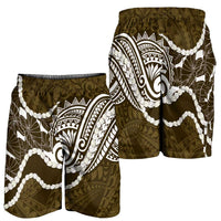 Aloha Hawaii Kalo Pikake Lei Shorts for Men Chest Tattoo Gold Hawaiian Pattern