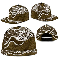 Aloha Hawaii Kalo Pikake Lei Snapback Cap Chest Tattoo Gold Hawaiian Pattern