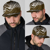 Aloha Hawaii Kalo Pikake Lei Snapback Cap Chest Tattoo Gold Hawaiian Pattern