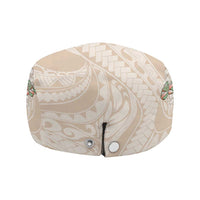 Aloha Hawaii Mikioi Lei Jeff Hat Beige Tropical Flower Pattern - Polynesian Pride