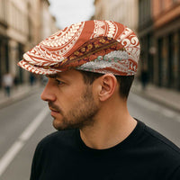 Aloha Hawaii Mikioi Lei Jeff Hat Cattail Red Tropical Flower Pattern - Polynesian Pride