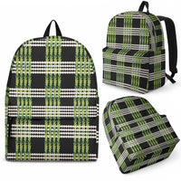 Aloha Hawaii Pakalana Pikake Lei Backpack Palaka Inspired Hawaiian-plaid Black