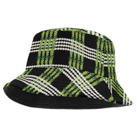 Aloha Hawaii Pakalana Pikake Lei Bucket Hat Palaka Inspired Hawaiian-plaid Black