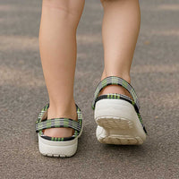 Aloha Hawaii Pakalana Pikake Lei Clogs Shoes Palaka Inspired Hawaiian-plaid Black