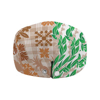 Aloha Hawaii Palaka Tuberose Lei Jeff Hat Hawaiian Quilt Seamless Style - Polynesian Pride