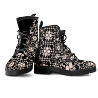 Aloha Hawaii Shell Quilt Leather Boots Seamless Style - Polynesian Pride