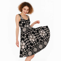 Aloha Hawaii Shell Quilt Midi Dress Seamless Style - Polynesian Pride