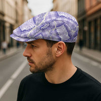 Aloha Hawaii Tiki Palaka Motifs Jeff Hat Honohono Lei Purple Elegant Vibes