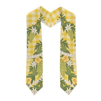 Aloha Puakenikeni Anthurium Pikake Lei Graduation Stole Gold Hawaiian Palaka Pattern