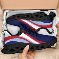 American Samoa Clunky Sneakers Flag-Inspired Curve Style