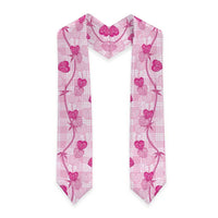 Anthurium Pikake Ti Leaf Palaka Graduation Stole Pink Version