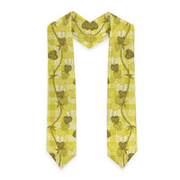 Anthurium Pikake Ti Leaf Palaka Graduation Stole Yellow Version