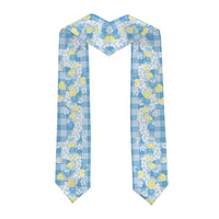Anthurium Plumeria Lei Pastel Graduation Stole Blue Hawaiian Splendid Palaka
