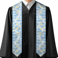Anthurium Plumeria Lei Pastel Graduation Stole Blue Hawaiian Splendid Palaka