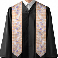 Anthurium Plumeria Lei Pastel Graduation Stole Orange Hawaiian Splendid Palaka