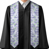 Anthurium Plumeria Lei Pastel Graduation Stole Purple Hawaiian Splendid Palaka