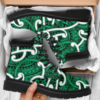 Aotearoa Maori Kowhaiwhai All Season Boots Kakariki Puhoro and Patiki