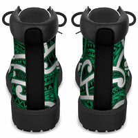 Aotearoa Maori Kowhaiwhai All Season Boots Kakariki Puhoro and Patiki