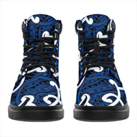 Aotearoa Maori Kowhaiwhai All Season Boots Kikorangi Puhoro and Patiki