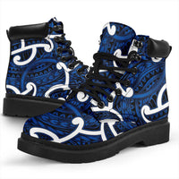 Aotearoa Maori Kowhaiwhai All Season Boots Kikorangi Puhoro and Patiki