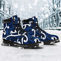 Aotearoa Maori Kowhaiwhai All Season Boots Kikorangi Puhoro and Patiki