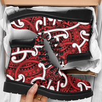 Aotearoa Maori Kowhaiwhai All Season Boots Whero Puhoro and Patiki