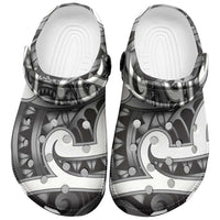 Aotearoa Maori Kowhaiwhai Clogs Shoes Kiwikiwi Puhoro and Patiki