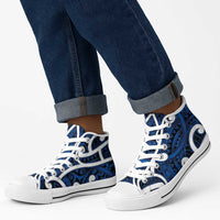 Aotearoa Maori Kowhaiwhai High Top Shoes Kikorangi Puhoro and Patiki